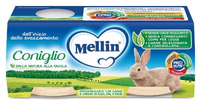 MELLIN OMOGENEIZZATO CONIGLIO 2X120 G - farmachicca
