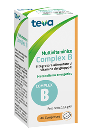 MULTIVITAMINICO COMPLEX B TEVA 40 COMPRESSE 16,4 G - farmachicca