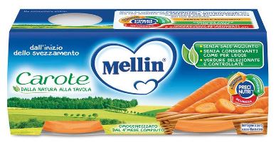 MELLIN OMOGENEIZZATO CAROTE 2 X 80 G - farmachicca