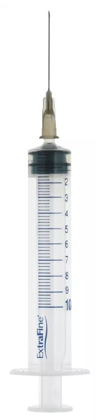 SIRINGA EXTRAFINE IPODERMICA 10 ML AGO 12 GAUGE 22 - farmachicca