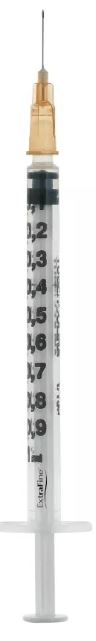 SIRINGA PER INSULINA EXTRAFINE TUB 1ML 100 UI AGO REMOVIBILE 26 GAUGE 0,45X12 MM 1 PEZZO - farmachicca