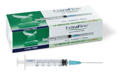 SIRINGA IPODERMICA EXTRAFINE 2,5 CC G23 0,60X30 10 PEZZI - farmachicca