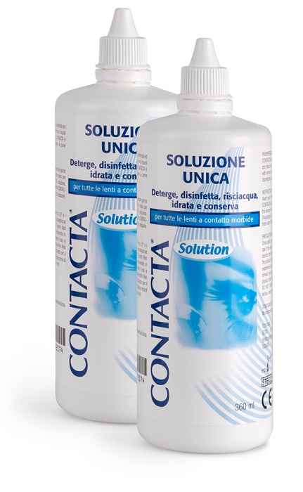 SOLUZIONE PER LENTI A CONTATTO CONTACTA 2 PEZZI 360 ML - farmachicca