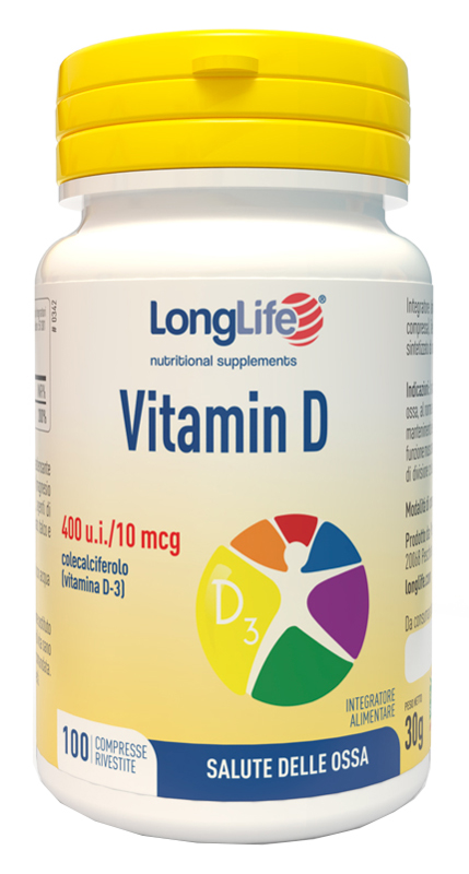 LONGLIFE VITAMIN D 400UI 100 COMPRESSE RIVESTITE - farmachicca