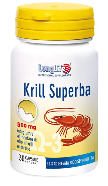 LONGLIFE KRILL SUPERBA 30 CAPSULE - farmachicca