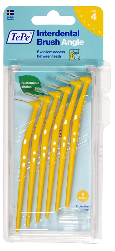 TEPE ANGLE SCOVOLINO GIALLO 0,7MM 6 PEZZI - farmachicca