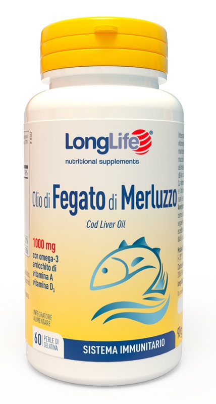 LONGLIFE OLIO FEGATO MERLUZZO 1000 MG 60 PERLE - farmachicca