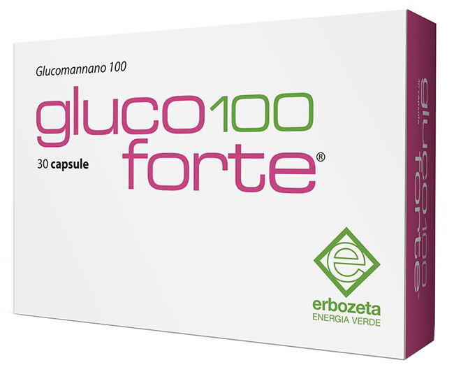 GLUCO 100 FORTE GLUCOMANNANO 100 30 CAPSULE DA 900 MG - farmachicca