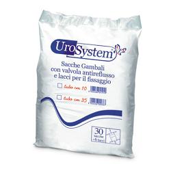 SACCA DI DRENAGGIO DA GAMBA PER INCONTINENZA UROSYSTEM TUBO 10 CM 30 PEZZI - farmachicca