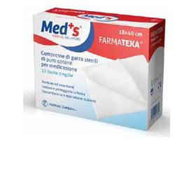 GARZA COMPRESSA MEDS FARMATEXA 12/8 18X40CM 12 PEZZI - farmachicca