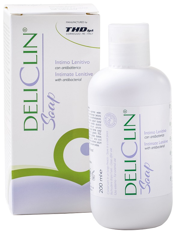 DELICLIN SOAP DETERGENTE INTIMO LENITIVO CON ANTIBATTERICO 200 ML - farmachicca