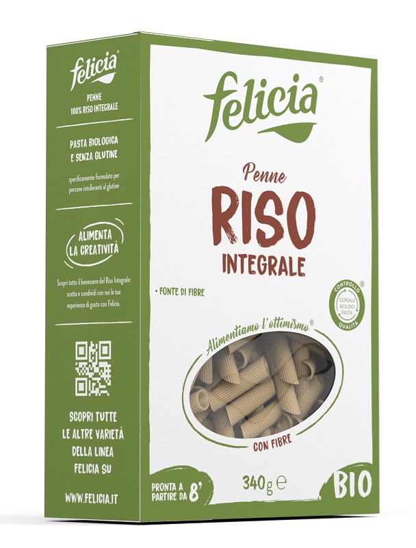 FELICIA BIO RISO INTEGRALE PENNE 340 G - farmachicca