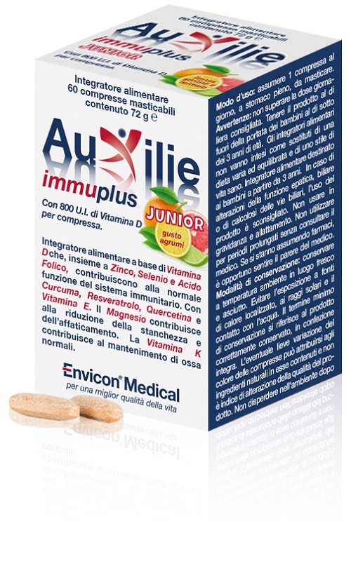 AUXILIE IMMUPLUS JUNIOR MASTICABILE 30 COMPRESSE - farmachicca