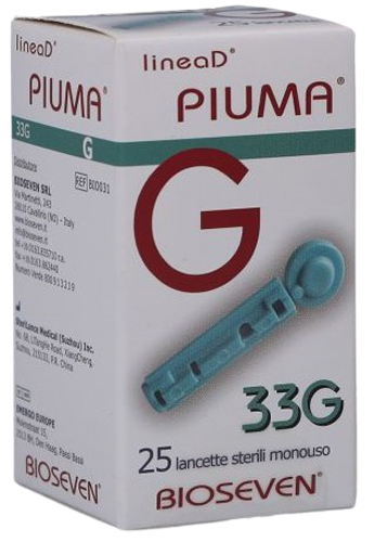 LANCETTE PUNGIDITO LINEA D PIUMA GAUGE 33 25 PEZZI - farmachicca