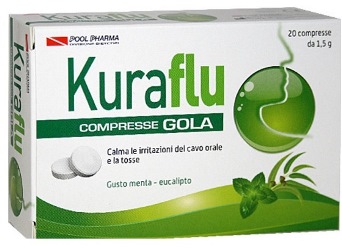 KURAFLU GOLA EUCALIPTO 20 COMPRESSE 1,5 G - farmachicca