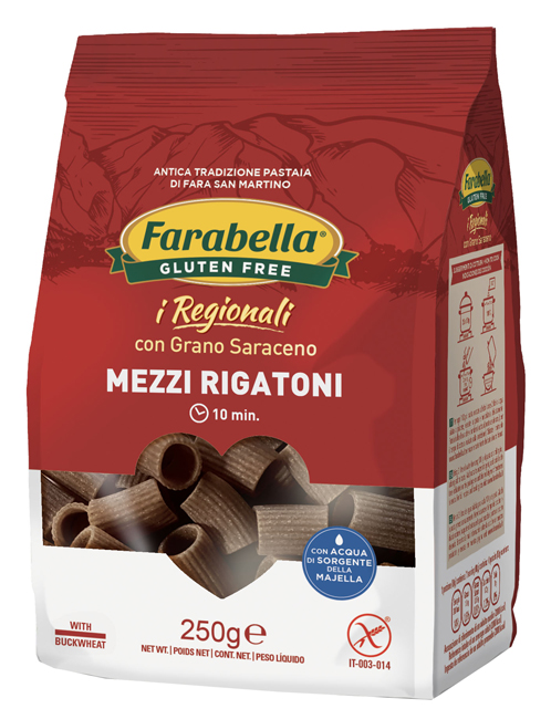 FARABELLA MEZZI RIGATONI AL GRANO SARACENO 250 G - farmachicca