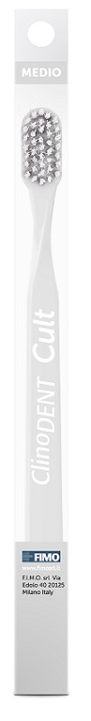 CLINODENT CULT BIANCO SPAZZOLINO DA DENTI MEDIO - farmachicca