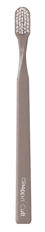 CLINODENT CULT MARRONE TORTORA SPAZZOLINO DA DENTI MEDIO - farmachicca