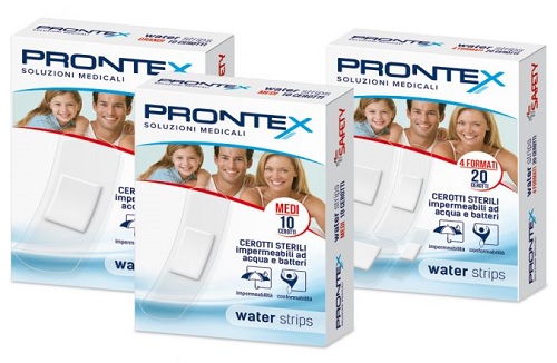 CEROTTO PRONTEX WATER STRIPS ASSORTITO 20 PEZZI - farmachicca