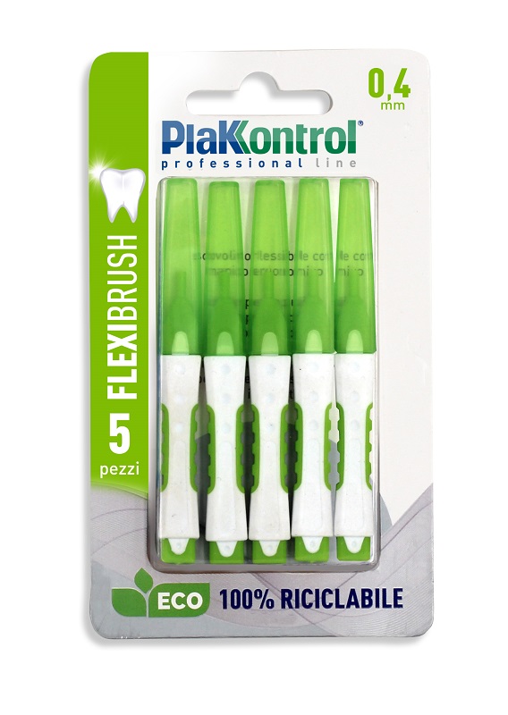 PLAKKONTROL SCOVOLINO INTERDENTALE FLEXI BRUSH04 BLISTER 5 PEZZI - farmachicca