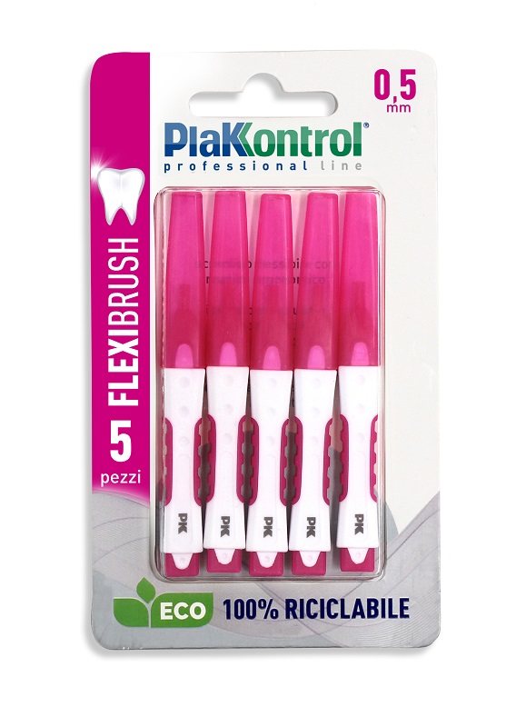 PLAKKONTROL SCOVOLINO INTERDENTALE FLEXI BRUSH05 BLISTER 5 PEZZI - farmachicca