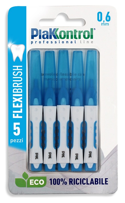 PLAKKONTROL SCOVOLINO INTERDENTALE FLEXI BRUSH06 BLISTER 5 PEZZI - farmachicca