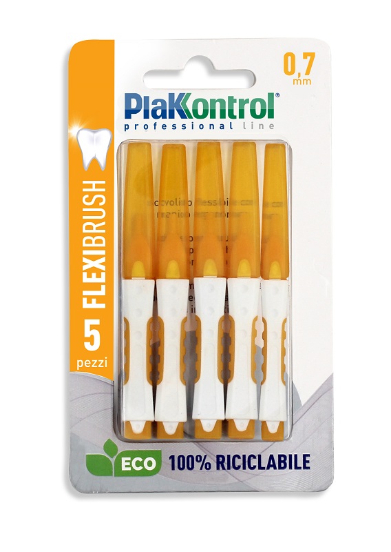 PLAKKONTROL SCOVOLINO INTERDENTALE FLEXI BRUSH07 BLISTER 5 PEZZI - farmachicca