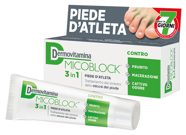 DERMOVITAMINA MICOBLOCK 3 IN 1 PIEDE D'ATLETA 30 ML - farmachicca