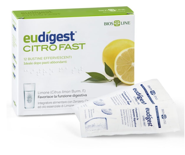 BIOSLINE EUDIGEST CITRO FAST 12 BUSTINE EFFERVESCENTI - farmachicca