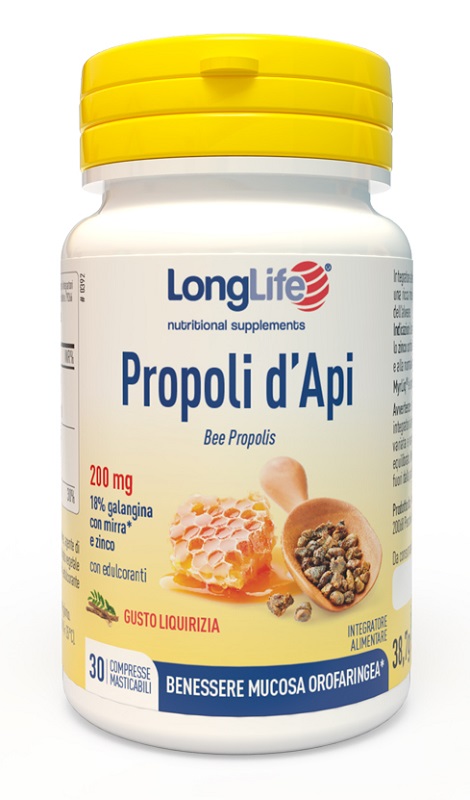 LONGLIFE PROPOLI D'API 30 COMPRESSE - farmachicca