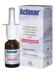 ACTIMAR SOLUZIONE NASALE SPRAY SALINA 3% CON ACIDO IALURONICO + MSM 20 ML CON EROGATORE - farmachicca