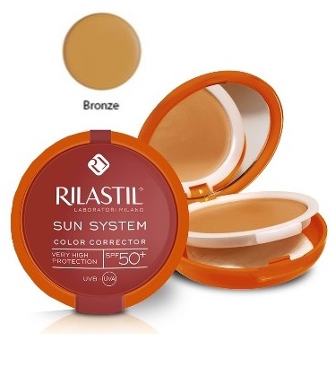 RILASTIL SUN SYSTEM PHOTO PROTECTION THERAPY SPF50+ COMPATTO BRONZE 10 ML - farmachicca