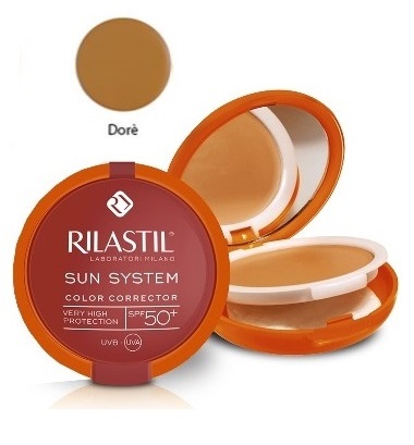 RILASTIL SUN SYSTEM PHOTO PROTECTION THERAPY SPF50+ COMPATTO DORE' 10 ML - farmachicca