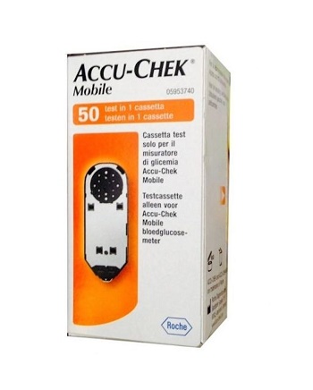 STRISCE MISURAZIONE GLICEMIA ACCU-CHEK MOBILE 50 TEST MIC 2 - farmachicca