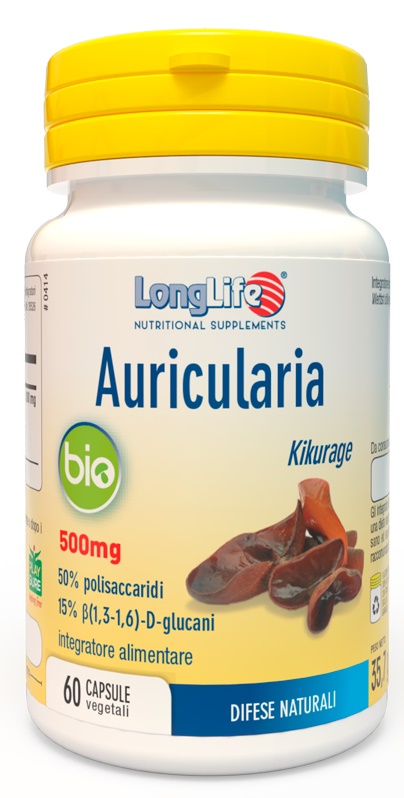 LONGLIFE AURICULARIA BIO 60 CAPSULE - farmachicca