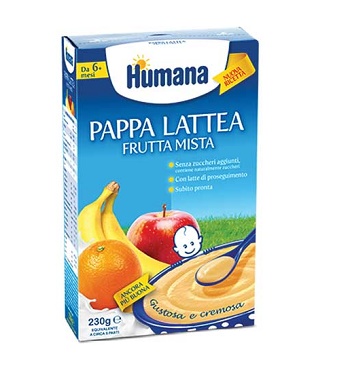 HUMANA PAPPA FRUTTA MISTA 230 G - farmachicca
