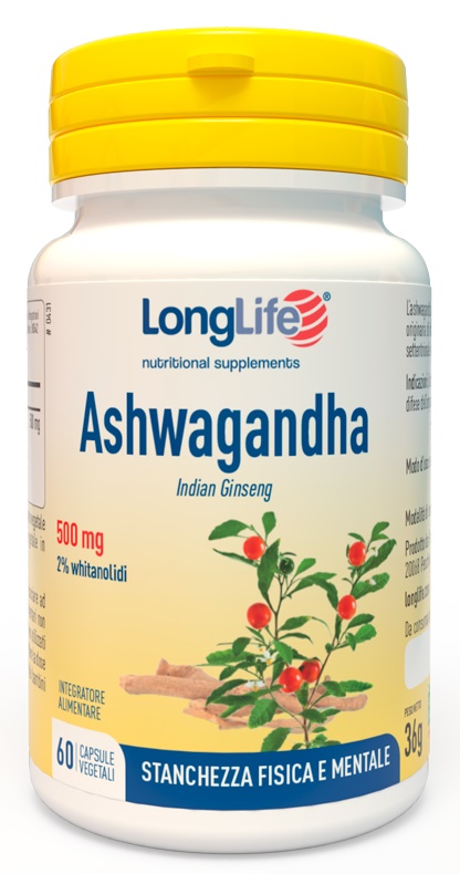 LONGLIFE ASHWAGANDHA 60 CAPSULE 500 MG - farmachicca