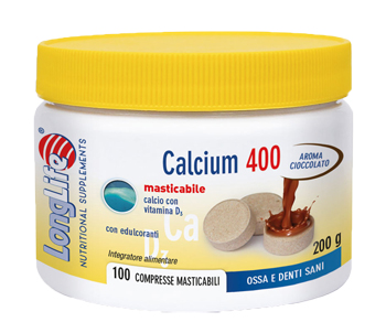 LONGLIFE CALCIUM CACAO 100 COMPRESSE 400 MG - farmachicca