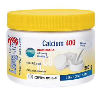 LONGLIFE CALCIUM LATTE 100 COMPRESSE 400 MG - farmachicca
