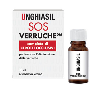 DISPOSITIVO MEDICO PER VERRUCHE IN FLACONE CON PENNELLINO 10 ML + 9 CEROTTI COPRIVERRUCA - farmachicca