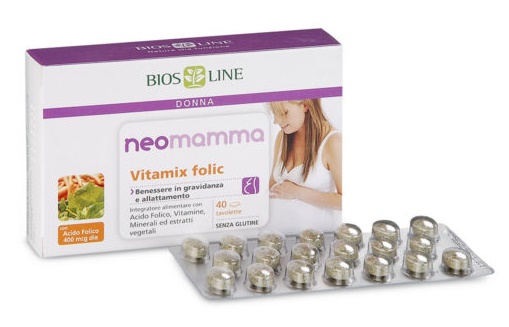 BIOSLINE NEOMAMMA VITAMIX FOLIC 40 COMPRESSE NEW - farmachicca