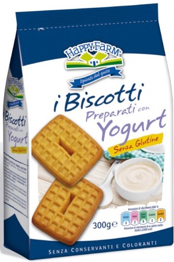 HAPPY FARM BISCOTTI YOGURT SENZA ZUCCHERO 300 G - farmachicca