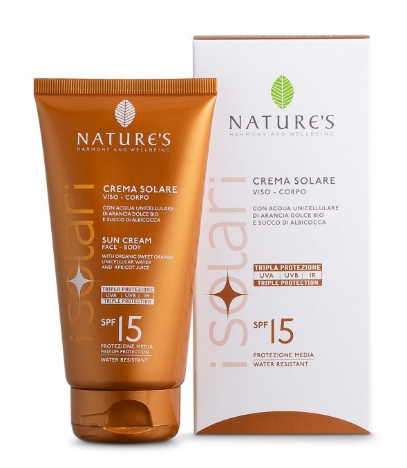 NATURE'S I SOLARI CREMA SOLARE VISO E CORPO SPF 15 IR SUN 150 ML - farmachicca