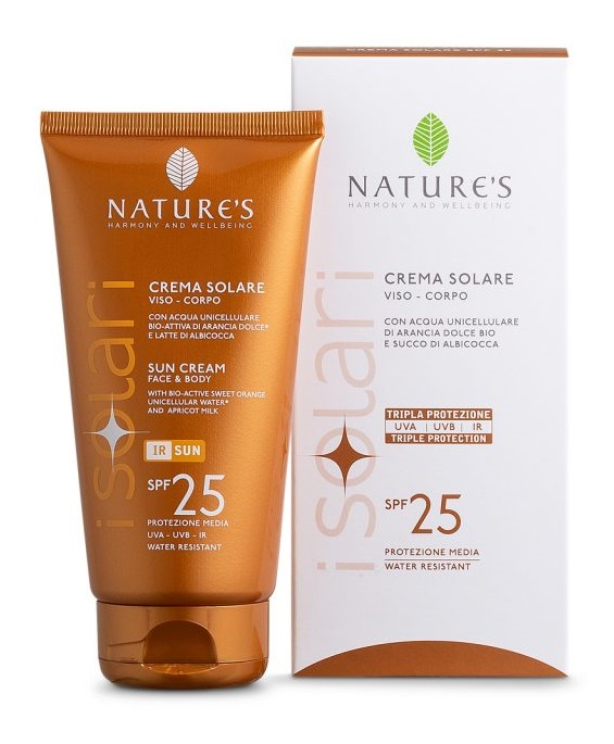 NATURE'S I SOLARI CREMA SOLARE VISO E CORPO SPF 25 IR SUN 150 ML - farmachicca
