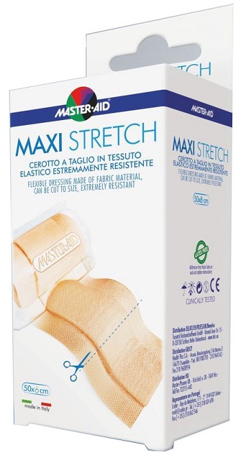 MASTER-AID STRETCH CEROTTO A TAGLIO IN TESSUTO ELASTICO RESISTENTE 50 X 6 CM - farmachicca
