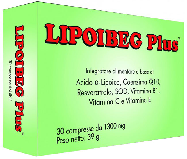LIPOIBEG PLUS 30 COMPRESSE DA 1300 MG - farmachicca