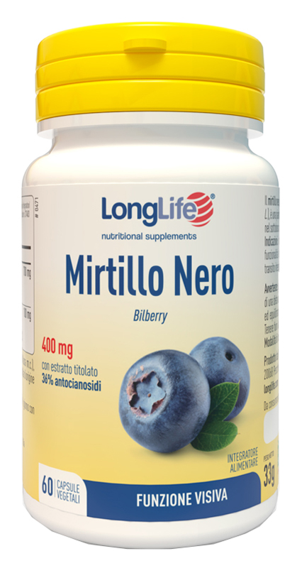 LONGLIFE MIRTILLO NERO 60 CAPSULE VEGETALI - farmachicca