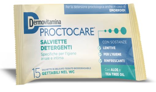 DERMOVITAMINA PROCTOCARE 15 SALVIETTINE DETERGENTI - farmachicca