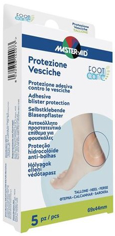 MASTER-AID FOOT CARE VESCICHE PROTEZIONE TALLONE 69X44 MM 5 PEZZI - farmachicca