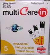 TEST TRIGLICERIDI MULTICARE IN STRISCE CON ASPIRAZIONE CAPIILLARE 5 PEZZI - farmachicca